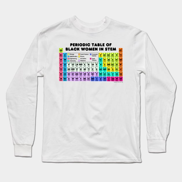 Periodic Table of Black Women in STEM Long Sleeve T-Shirt by Chem Thug